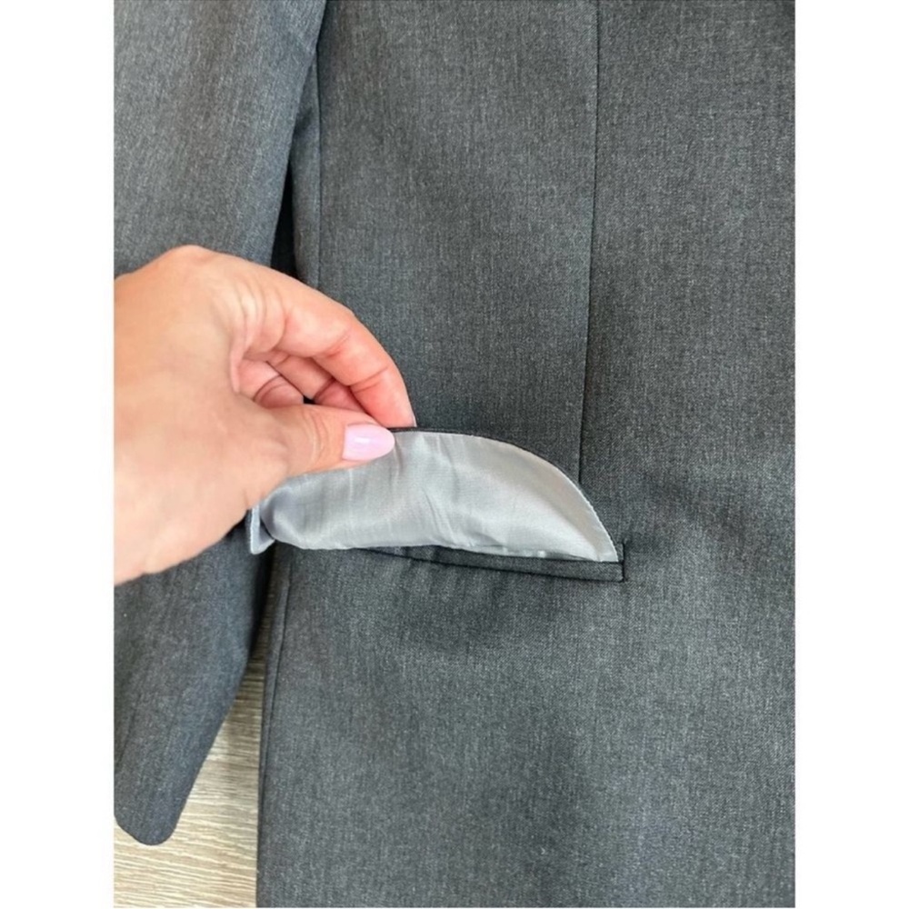 Ralph Lauren Gray Vintage Double Breast Straight Cut Blazer Size S (16R) EUC - Picture 6 of 10